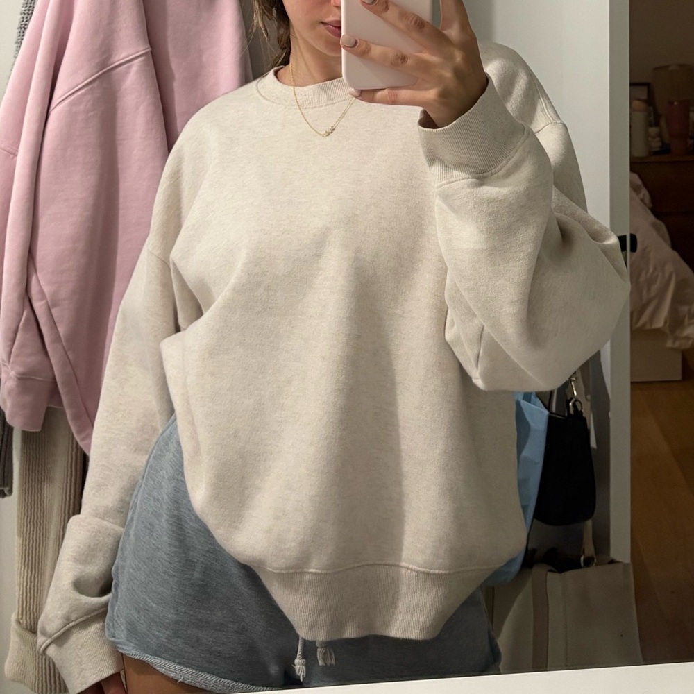 Aritzia Cream Crew Neck Sweater